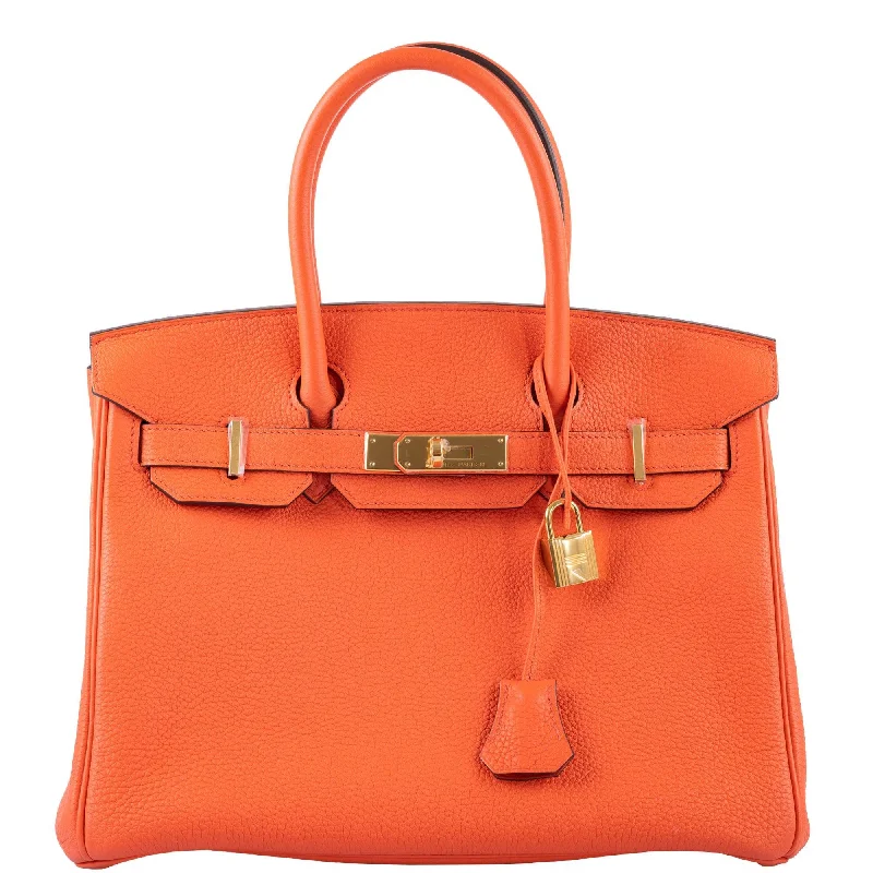 Hermès Birkin 30 Orange Poppy Togo Gold Hardware - 2017, A