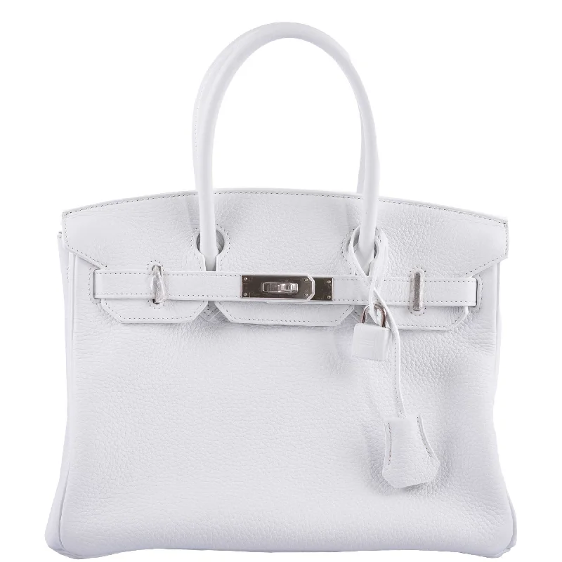 Hermès Birkin 30 White Clemence with Palladium Hardware - 2016, X