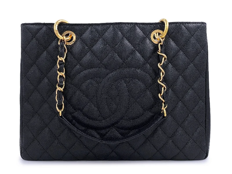 Chanel Quilted Leather Shoulder Bag for FashionistasChanel 2014 Black Caviar Grand Shopper Tote GST Bag GHW