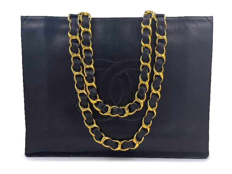 Chanel Black Handbag for Business MeetingsChanel 1996 Vintage Chunky Chain Shopper Tote Bag 24k GHW