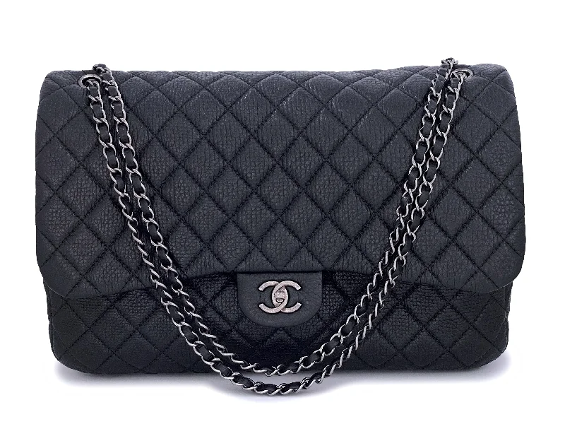 Chanel Classic Flap Bag for Evening PartyChanel Black XXL Airline Travel Giant Flap Bag RHW