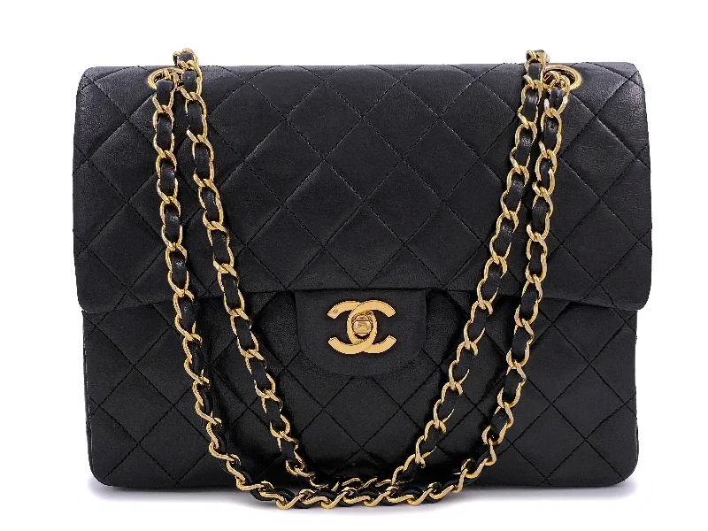 Chanel Lightweight Handbag for Daily ErrandsChanel 1989 Vintage Black Tall Medium Classic Double Flap Bag 24k GHW Lambskin