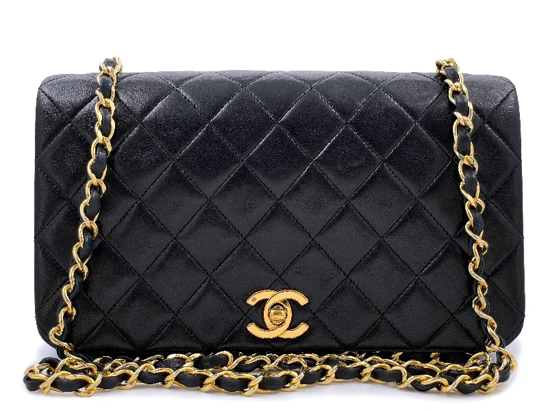 Chanel Luxury Handbag for High - End EventsChanel 1989 Vintage Black Full Flap Bag 24k GHW