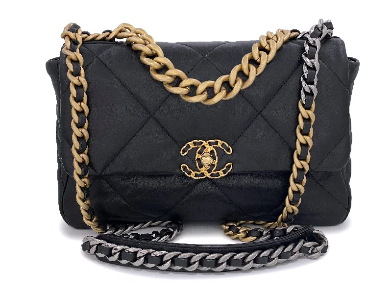 Chanel Chain Strap Handbag for Everyday UseChanel 19 Black Large Flap Bag Lambskin GHW