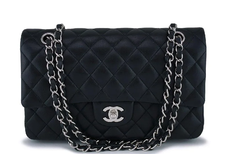 Chanel Luxury Handbag for High - End EventsChanel Black Lambskin Medium Classic Double Flap Bag SHW