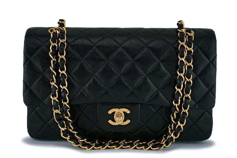 Chanel Medium Tote Bag for Office LadiesChanel Black Lambskin Medium Classic Double Flap Bag 24k GHW