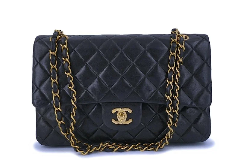 Chanel Luxury Handbag for High - End EventsChanel Black Lambskin Medium Classic Double Flap Bag 24k GHW