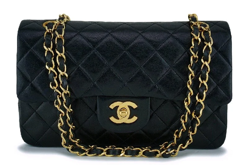 Chanel Colorful Handbag for Spring OutfitsChanel Black Lambskin Small Classic Double Flap Bag 24k GHW