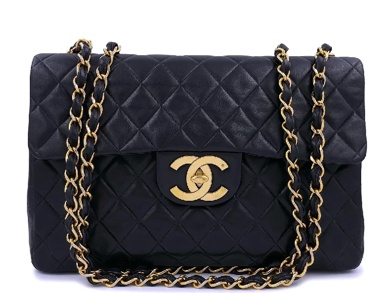 Chanel Small Crossbody Bag for TravelChanel Black Vintage Lambskin Maxi "Jumbo XL" Classic Flap Bag 24k GHW