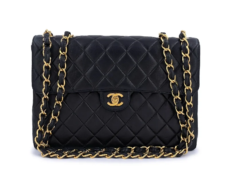 Chanel Small Crossbody Bag for TravelChanel Vintage Black Lambskin Jumbo Classic Flap Bag 24k GHW