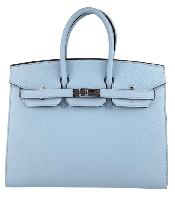 Hermes Birkin 25 Sellier Blue Brume Epsom PHW #Y SKCB-140048