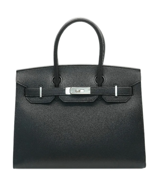 Hermes birkin 30 black sellier with PHW - AJC0764