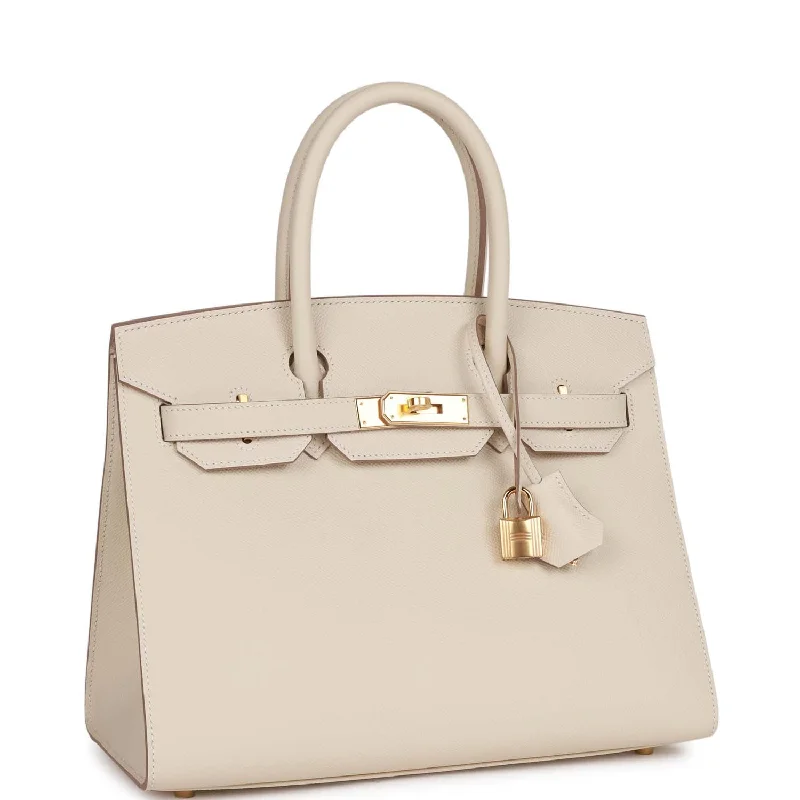 Hermes Birkin Sellier 30 Craie Epsom Gold Hardware