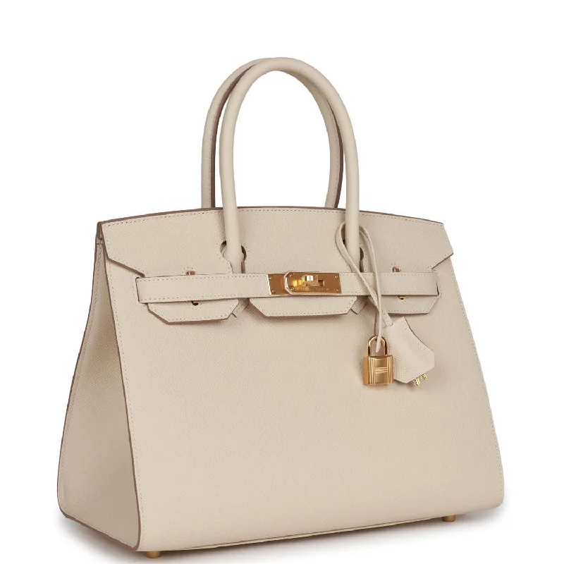 Hermes Birkin Sellier 30 Craie Epsom Gold Hardware