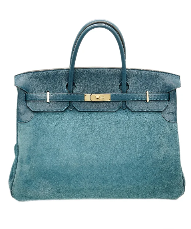 Hermes Birkin 40 Doblis Blue Thalassa PHW  AVL1476