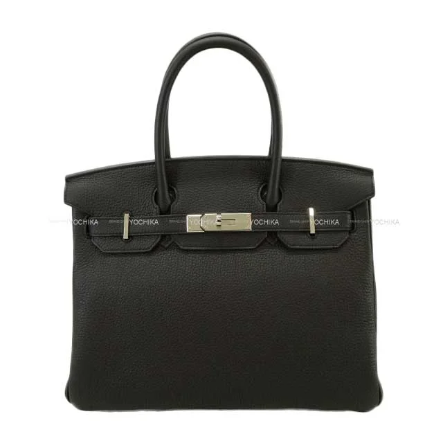 HERMES Handbag Birkin30 Noir (Black) Veau Togo Silver HW Stamp