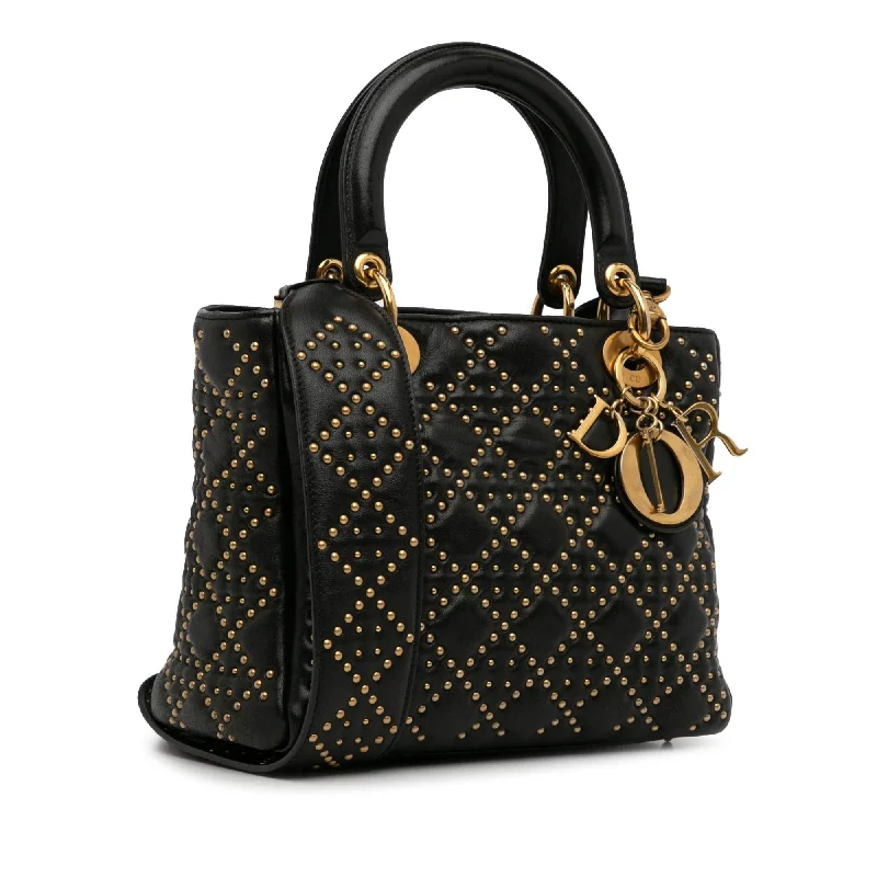 Trendsetting Christian Dior crossbody bags with a colorful strapDior Medium Lambskin Studded Lady Dior (oqFGf1)