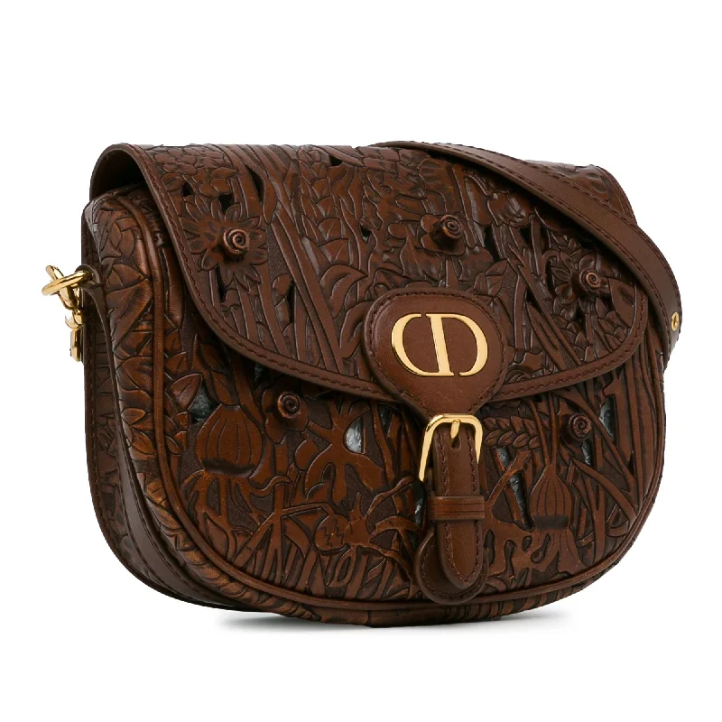 Christian Dior handbags with a removable shoulder strap for versatilityDior Medium Laser Cut Floral Bobby (WuA4PN)