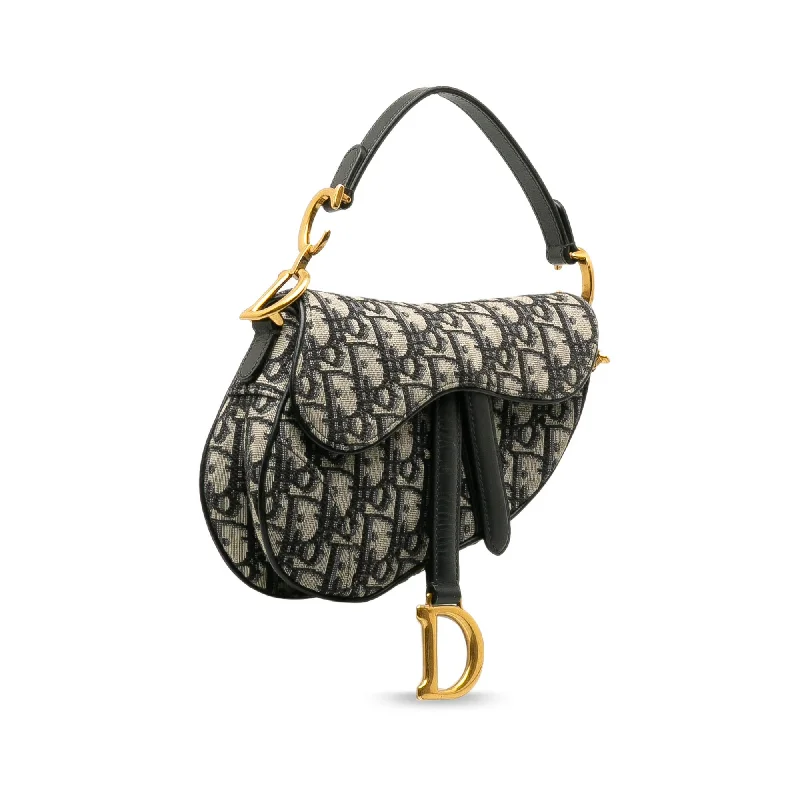 Christian Dior handbags with a removable shoulder strap for versatilityDior Mini Oblique Saddle (FrUscU)