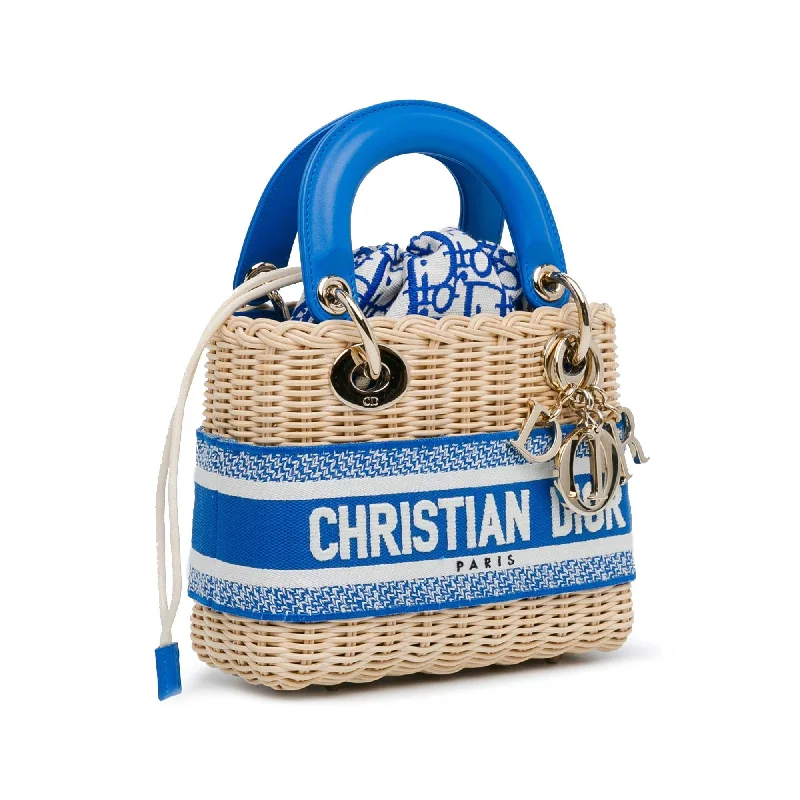 Contemporary Christian Dior handbags with a unique shapeDior Mini Oblique Wicker Lady Dior (YGhMpn)