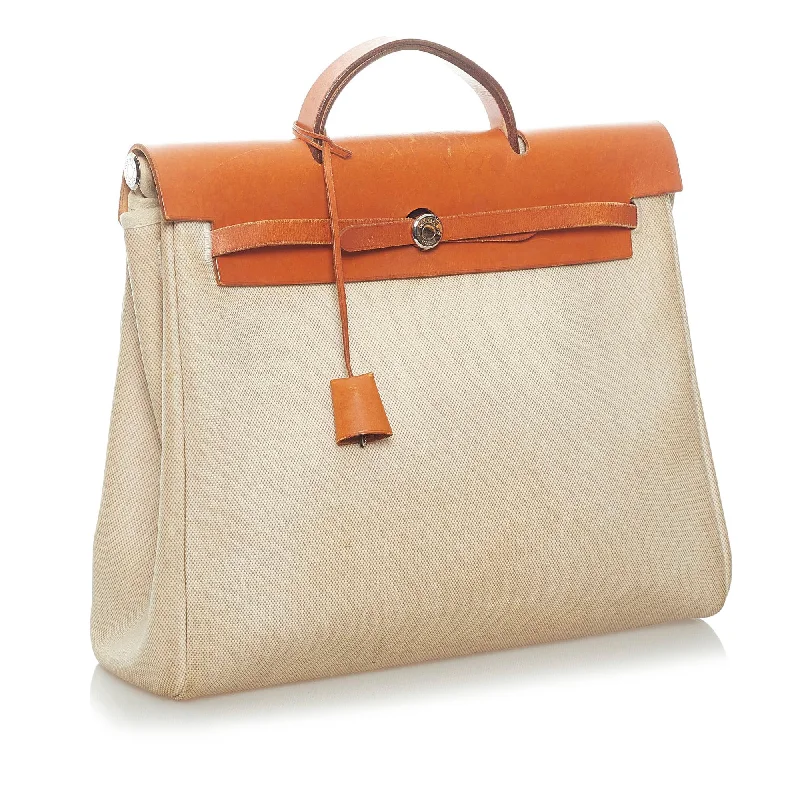 Hermes Herbag Canvas Satchel (SHG-33496)