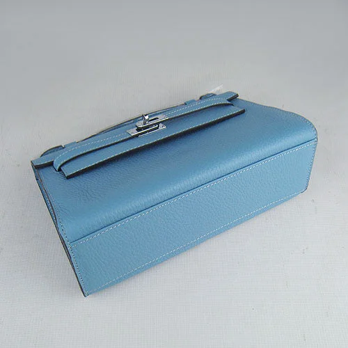 Hermes Kelly 22cm Handbag H008 Light Blue