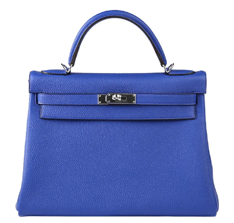 Hermès Blue Electric Kelly 32cm Bag