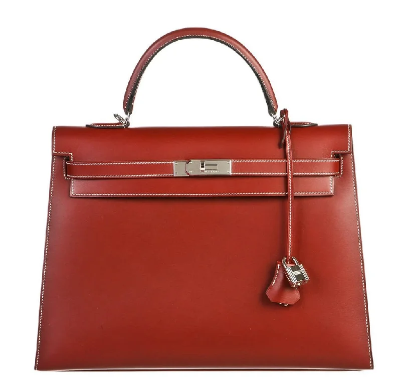 Hermès Chamonix Rouge H Kelly 35 Bag