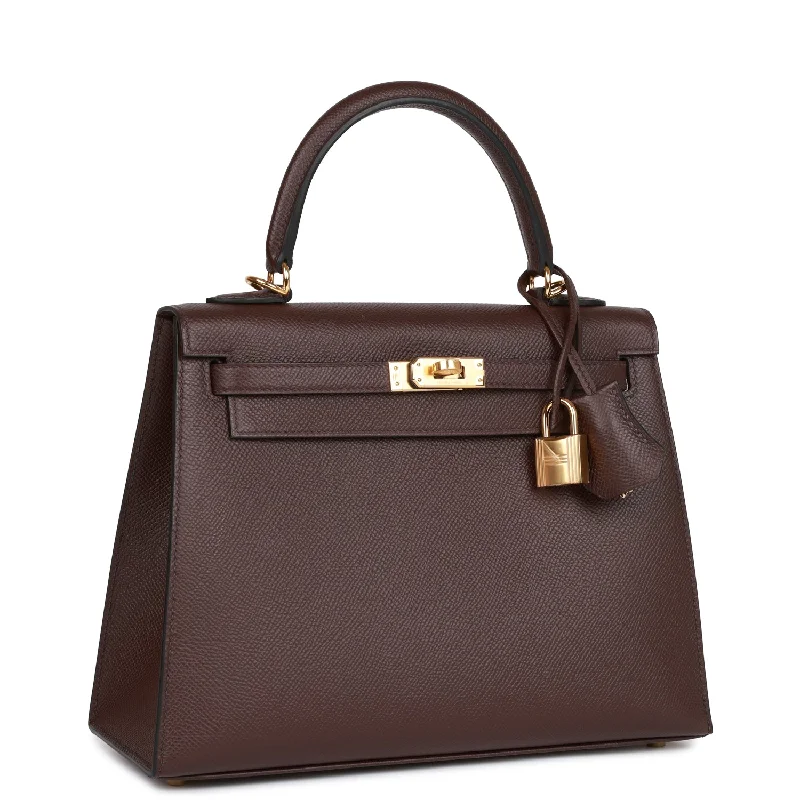 Hermes Kelly Sellier 25 Rouge Sellier Epsom Gold Hardware