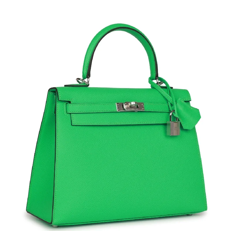 Hermes Kelly Sellier 25 Vert Comics Epsom Palladium Hardware