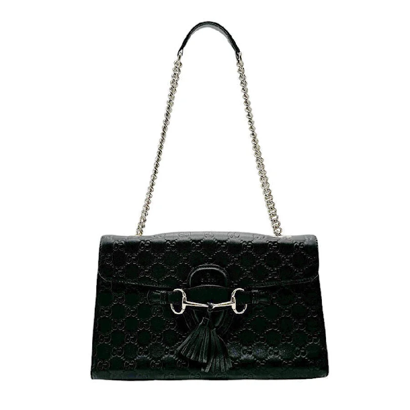 Gucci backpacks for women with a padded laptop compartmentGucci Guccissima Emily Chain