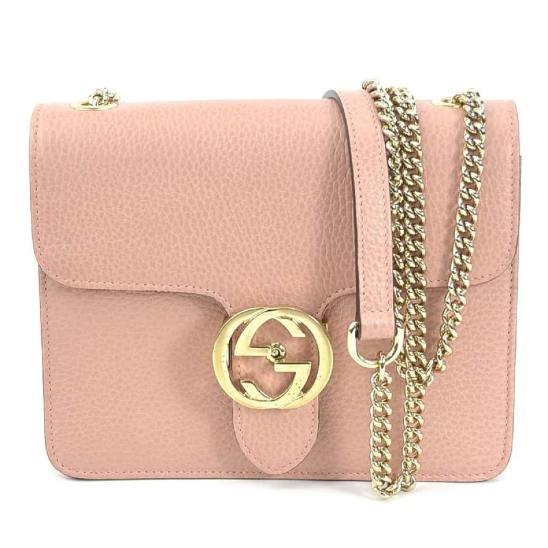 Gucci tote bags for women with a spacious interiorGUCCI Crossbody Shoulder Bag Leather/Metal Pink Beige/Gold Ladies 510304